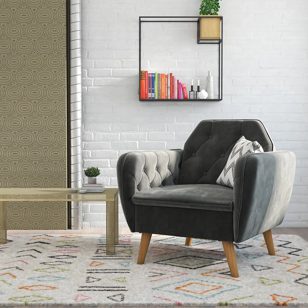 Foam Living Room Velvet Chair - تصویر 3