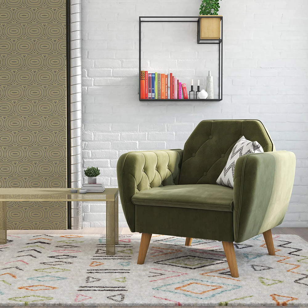 Foam Living Room Velvet Chair - تصویر 6