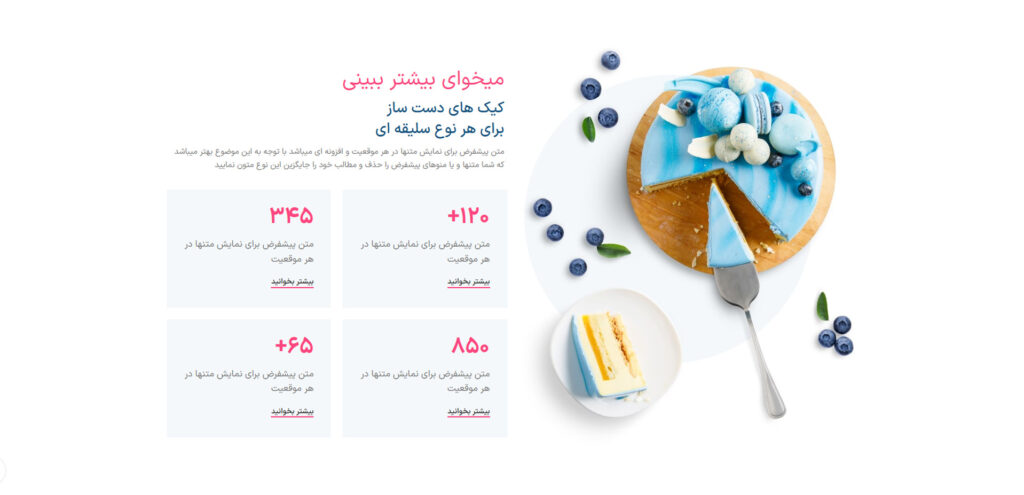 طرح سایت شیرینی پزی Woodmart_sweets